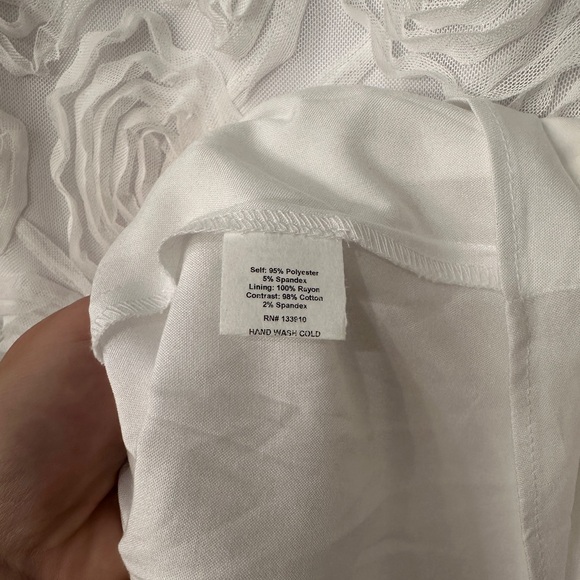 Show Me Your MuMu Bradshaw Maxi Dress White Rosette White Textured Dress - Picture 4 of 10